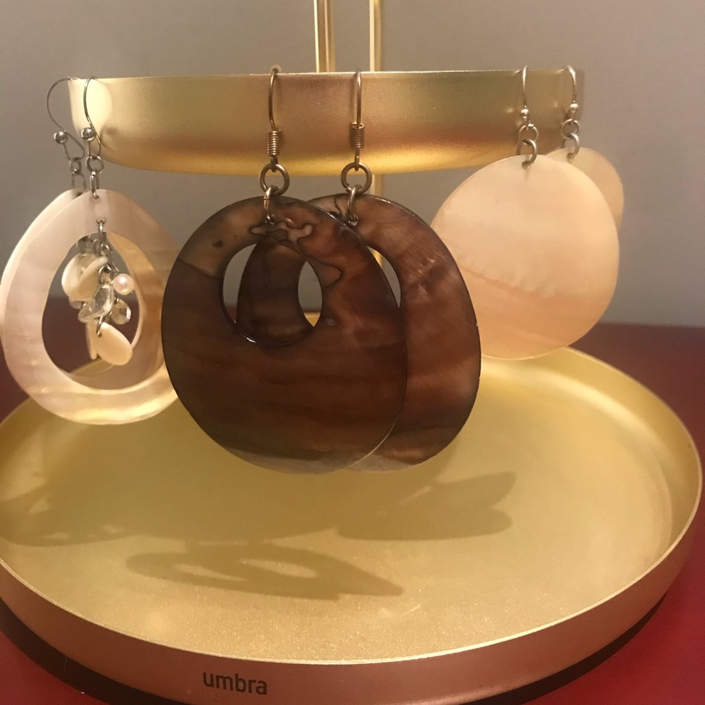 3 pairs of earrings.